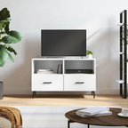 Meuble TV Industriel Gris Effet Béton - 80 cm-Mon Meuble TV-Blanc-1-16