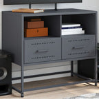 Meuble TV Industriel Jaune en Acier - 68 cm-Mon Meuble TV-Anthracite-1-16
