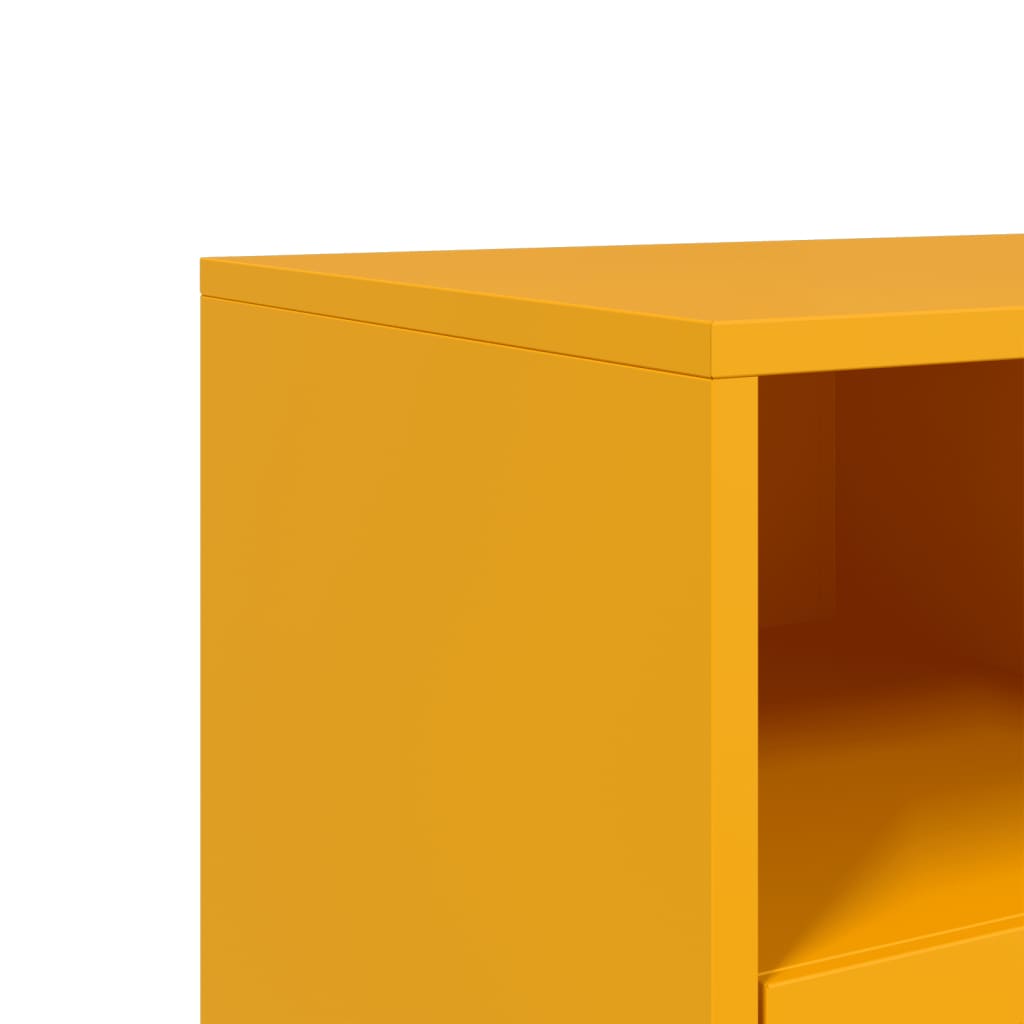Meuble TV Industriel Jaune en Acier - 68 cm-Mon Meuble TV-Noir-1-10