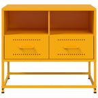 Meuble TV Industriel Jaune en Acier - 68 cm-Mon Meuble TV-Noir-1-6