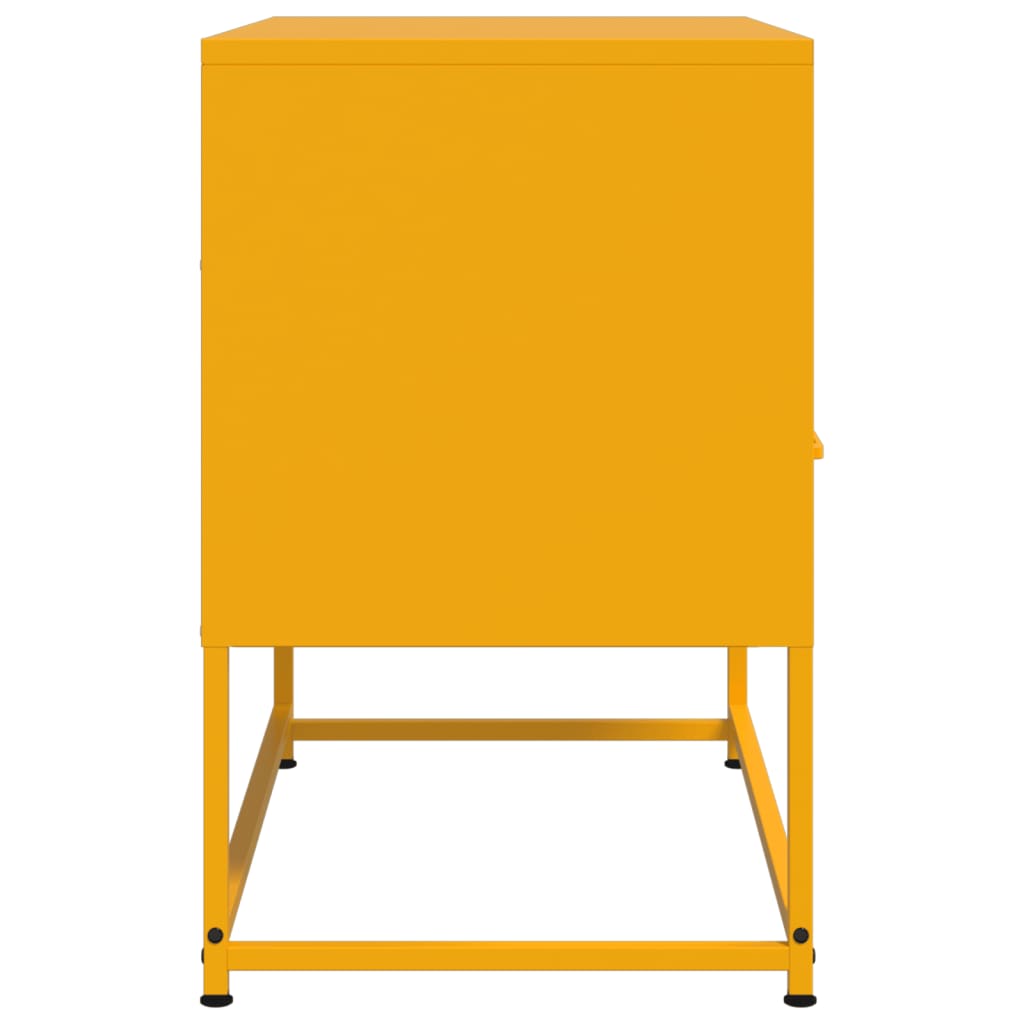 Meuble TV Industriel Jaune en Acier - 68 cm-Mon Meuble TV-Noir-1-7