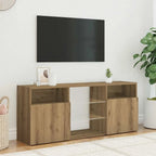 Meuble TV Industriel LED Effet Chêne - 120 cm-Mon Meuble TV-Chêne artisanal-4