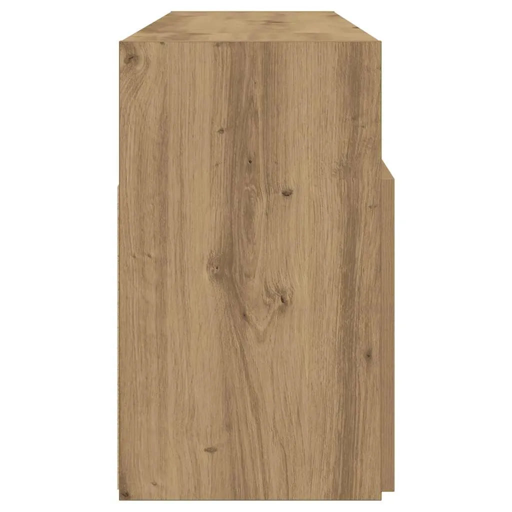 Meuble TV Industriel LED Effet Chêne - 120 cm-Mon Meuble TV-Chêne artisanal-8