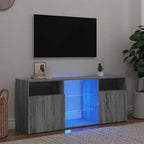 Meuble TV Industriel LED Effet Chêne - 120 cm-Mon Meuble TV-Sonoma gris-19