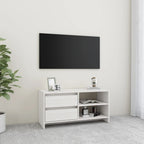 Meuble TV Industriel Marron en Pin Massif - 80 cm-Mon Meuble TV-Blanc-12