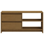 Meuble TV Industriel Marron en Pin Massif - 80 cm-Mon Meuble TV-Marron miel-5
