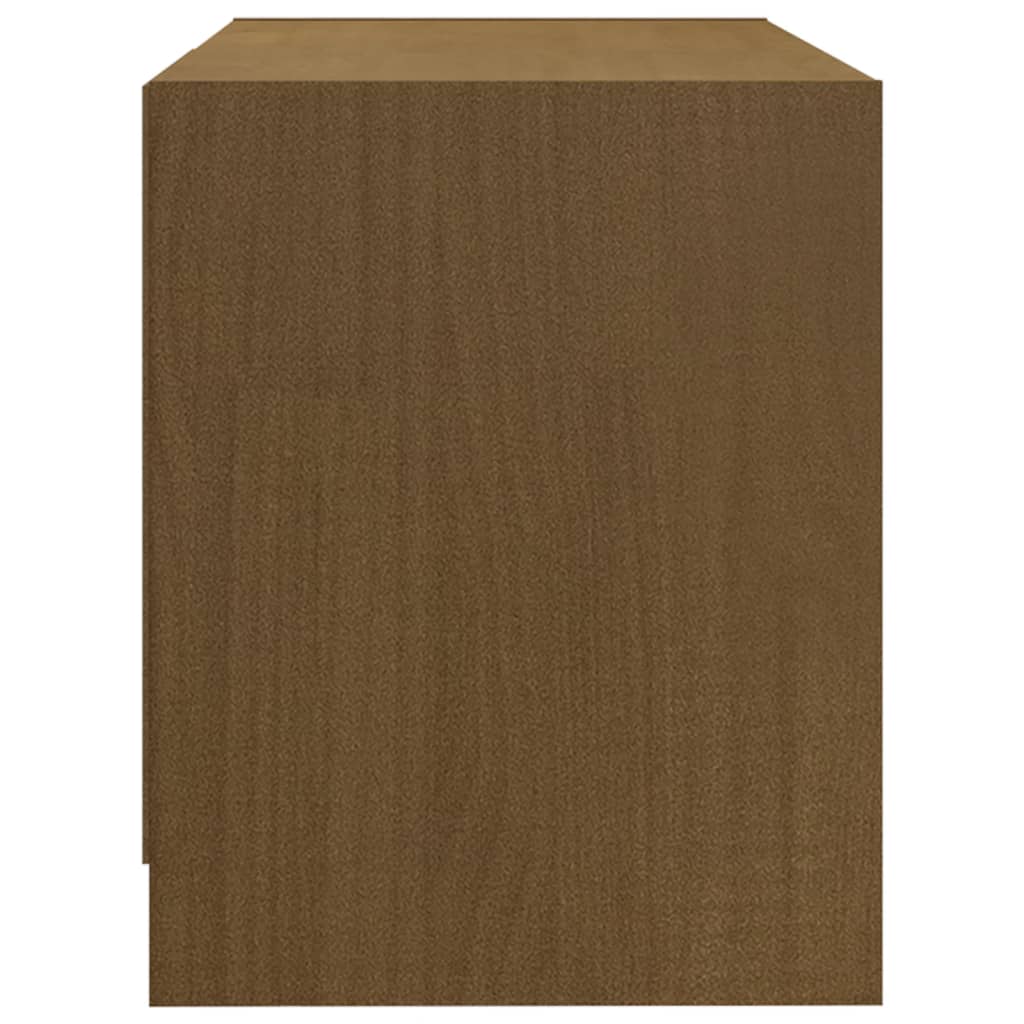 Meuble TV Industriel Marron en Pin Massif - 80 cm-Mon Meuble TV-Marron miel-6