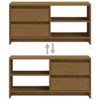 Meuble TV Industriel Marron en Pin Massif - 80 cm-Mon Meuble TV-Marron miel-9