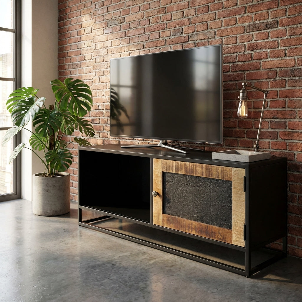 meuble-tv-industriel-noir-en-manguier-90-cm-decor
