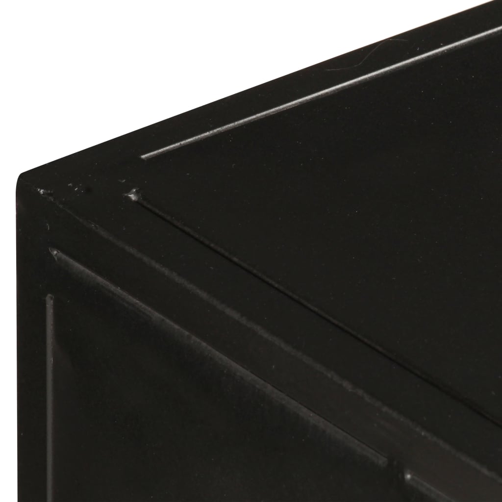 Meuble TV Industriel Noir en Manguier - 90 cm-Mon Meuble TV-4
