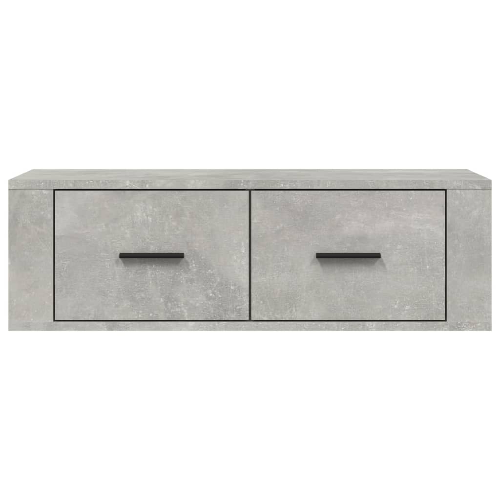 Meuble TV Industriel Suspendu Effet Béton - 80 cm-Mon Meuble TV-Chêne fumé-1-6