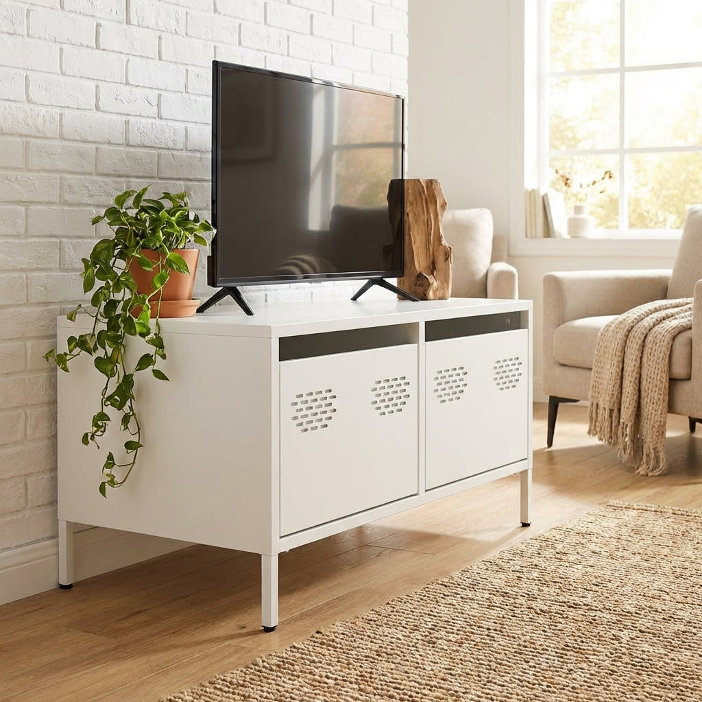 meuble-tv-industriel-table-basse-en-acier-blanc-68-cm-decor