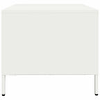 Meuble TV Industriel Table Basse en Acier Blanc - 68 cm-Mon Meuble TV-Blanc-7