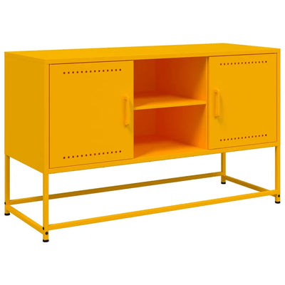 Meuble TV Jaune Moutarde en Acier - 100,5 cm