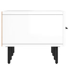 Meuble TV Laqué Blanc Brillant et Métal - 150 cm-Mon Meuble TV-Sonoma gris-1-7