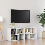 Meuble TV Laqué Gris Extensible - 149 cm-Mon Meuble TV-Blanc brillant-104 cm-1-11
