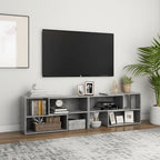 Meuble TV Laqué Gris Extensible - 149 cm-Mon Meuble TV-Gris béton-149 cm-1-15