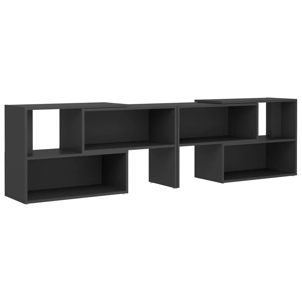 Meuble TV Laqué Gris Extensible - 149 cm-Mon Meuble TV-gris brillant-149 cm-1-2