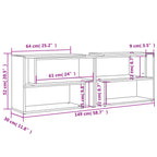 Meuble TV Laqué Gris Extensible - 149 cm-Mon Meuble TV-gris brillant-149 cm-1-8