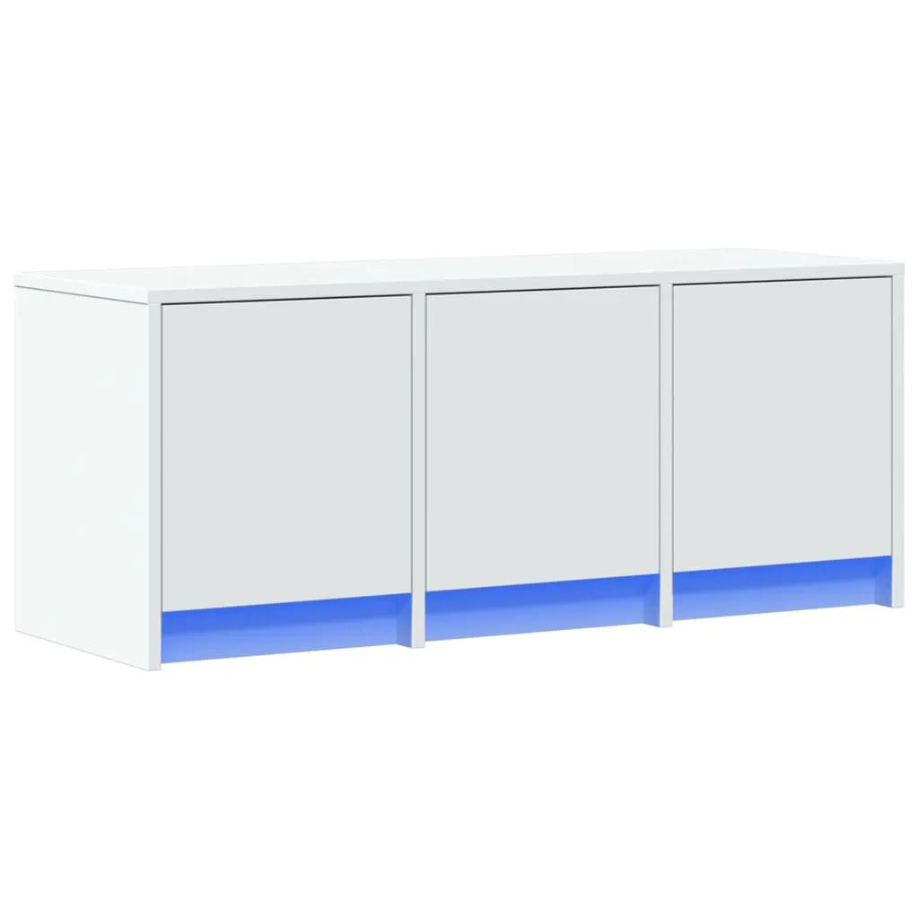 Meuble TV LED Blanc Laqué - 97 cm-Mon Meuble TV-1
