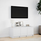 Meuble TV LED Blanc Laqué - 97 cm-Mon Meuble TV-4