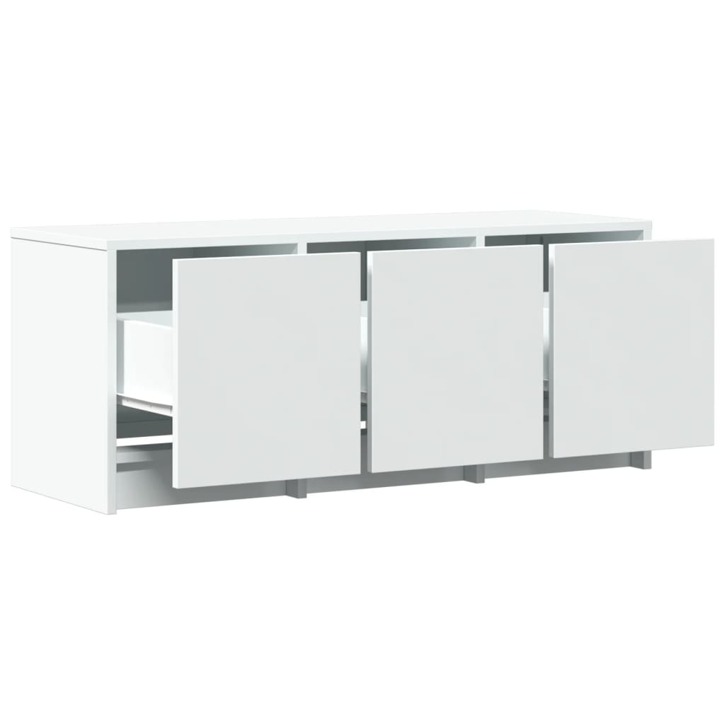 Meuble TV LED Blanc Laqué - 97 cm-Mon Meuble TV-9