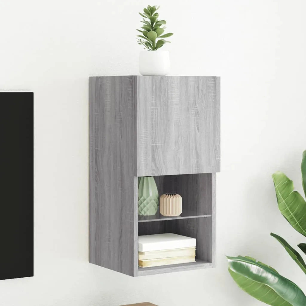 Meuble TV LED Colonne Effet Chêne Artisanal - 102 cm-Mon Meuble TV-Sonoma gris-30.5 x 30 x 60 cm-1-26