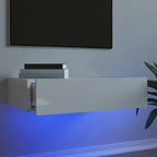 Meuble TV LED Effet Chêne - 60 cm-Mon Meuble TV-Blanc brillant-1-16