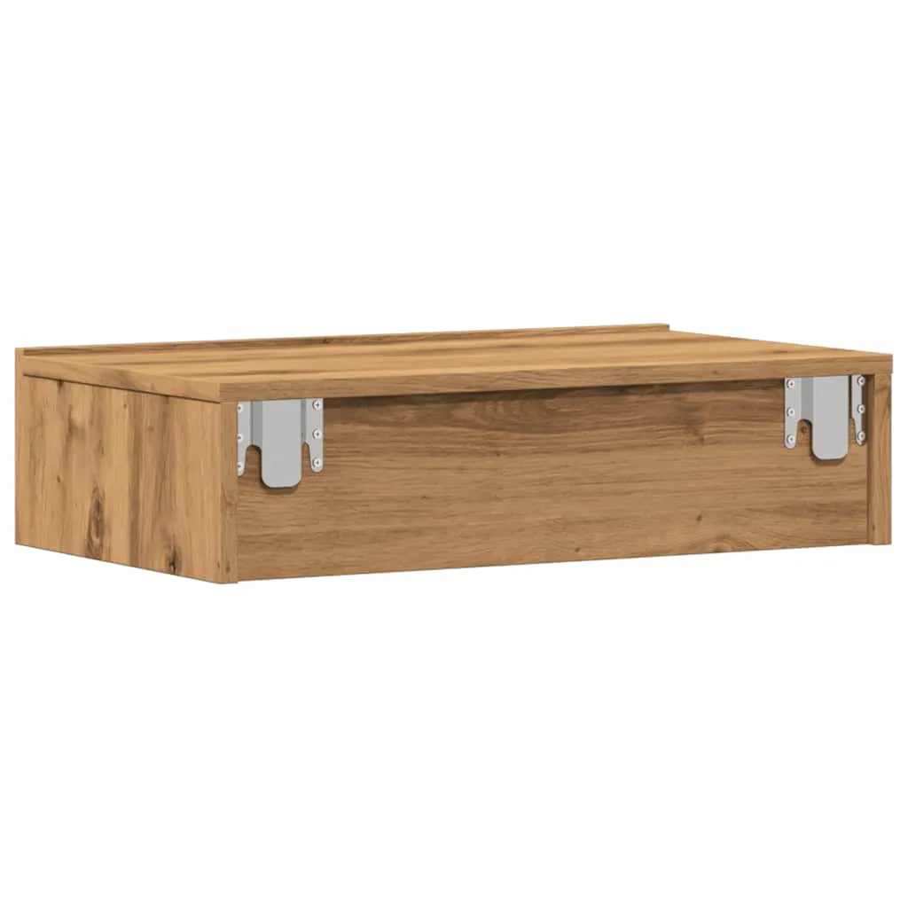 Meuble TV LED Effet Chêne - 60 cm-Mon Meuble TV-Chêne artisanal-1-9