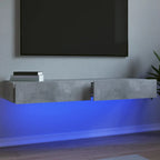 Meuble TV LED Effet Chêne - 60 cm-Mon Meuble TV-Gris béton-2-25