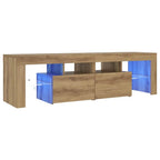 Meuble TV LED Effet Chêne Artisanal - 140 cm-Mon Meuble TV-Chêne artisanal-1