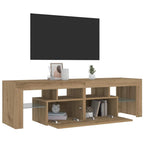 Meuble TV LED Effet Chêne Artisanal - 140 cm-Mon Meuble TV-Chêne artisanal-5