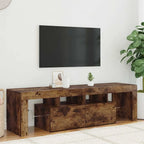 Meuble TV LED Effet Chêne Artisanal - 140 cm-Mon Meuble TV-Chêne fumé-19
