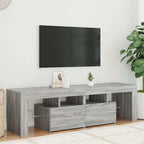 Meuble TV LED Effet Chêne Artisanal - 140 cm-Mon Meuble TV-Sonoma gris-17