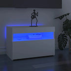 Meuble TV LED en Bois Effet Chêne - 120 cm-Mon Meuble TV-Blanc-60 cm-1-28