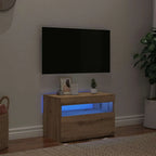 Meuble TV LED en Bois Effet Chêne - 120 cm-Mon Meuble TV-chêne artisanal-60 cm-1-55
