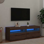 Meuble TV LED en Bois Effet Chêne - 120 cm-Mon Meuble TV-chêne artisanal-60 cm-2-63