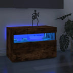 Meuble TV LED en Bois Effet Chêne - 120 cm-Mon Meuble TV-Chêne fumé-60 cm-1-26
