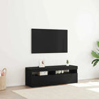 Meuble TV LED en Bois Effet Chêne - 120 cm-Mon Meuble TV-Chêne noir-120 cm-1-13