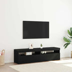 Meuble TV LED en Bois Effet Chêne - 120 cm-Mon Meuble TV-Chêne noir-75 cm-2-15