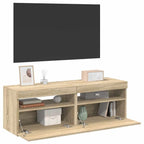 Meuble TV LED en Bois Effet Chêne - 120 cm-Mon Meuble TV-Chêne sonoma-60 cm-2-67