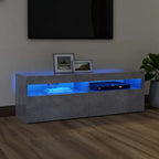 Meuble TV LED en Bois Effet Chêne - 120 cm-Mon Meuble TV-Gris béton-120 cm-1-24