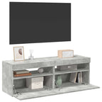 Meuble TV LED en Bois Effet Chêne - 120 cm-Mon Meuble TV-Gris béton-60 cm-2-68