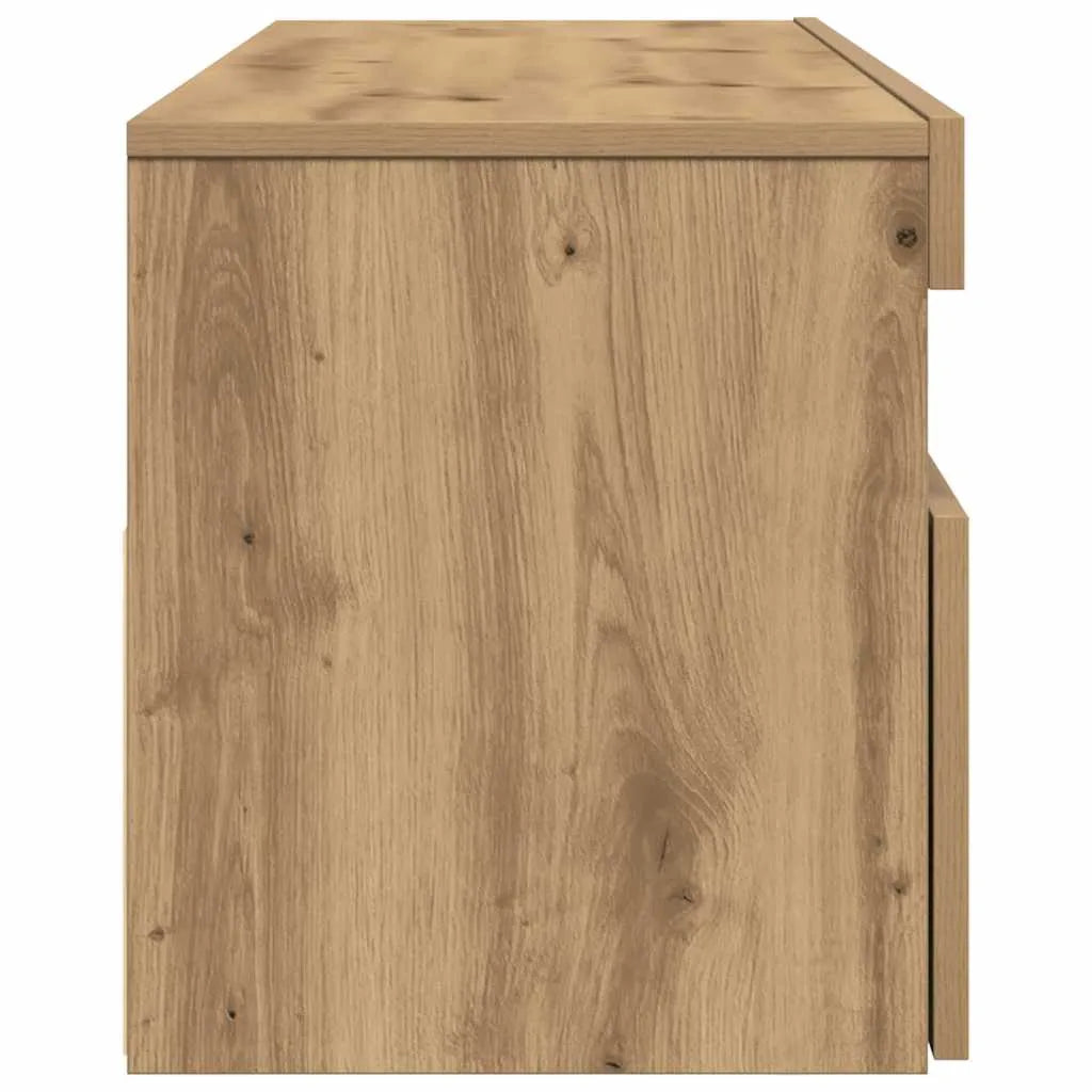 Meuble TV LED en Bois Effet Chêne - 120 cm-Mon Meuble TV-Gris béton-90 cm-1-8