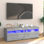 Meuble TV LED en Bois Effet Chêne - 120 cm-Mon Meuble TV-Sonoma gris-120 cm-1-20
