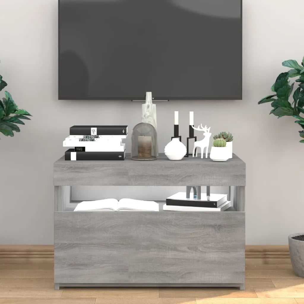 Meuble TV LED en Bois Effet Chêne - 120 cm-Mon Meuble TV-Sonoma gris-60 cm-1-27