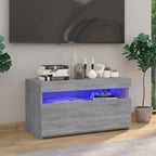 Meuble TV LED en Bois Effet Chêne - 120 cm-Mon Meuble TV-Sonoma gris-75 cm-1-34