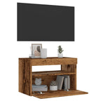 Meuble TV LED en Bois Effet Chêne - 120 cm-Mon Meuble TV-Vieux bois-60 cm-1-49