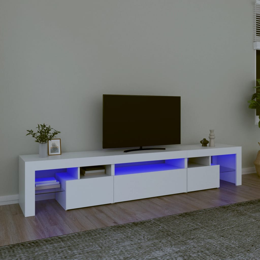 Meuble TV LED Gris Béton - 290 cm-Mon Meuble TV-Blanc-215 cm-1-25