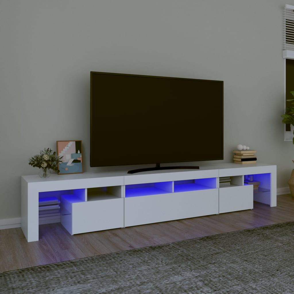 Meuble TV LED Gris Béton - 290 cm-Mon Meuble TV-Blanc-230 cm-1-29